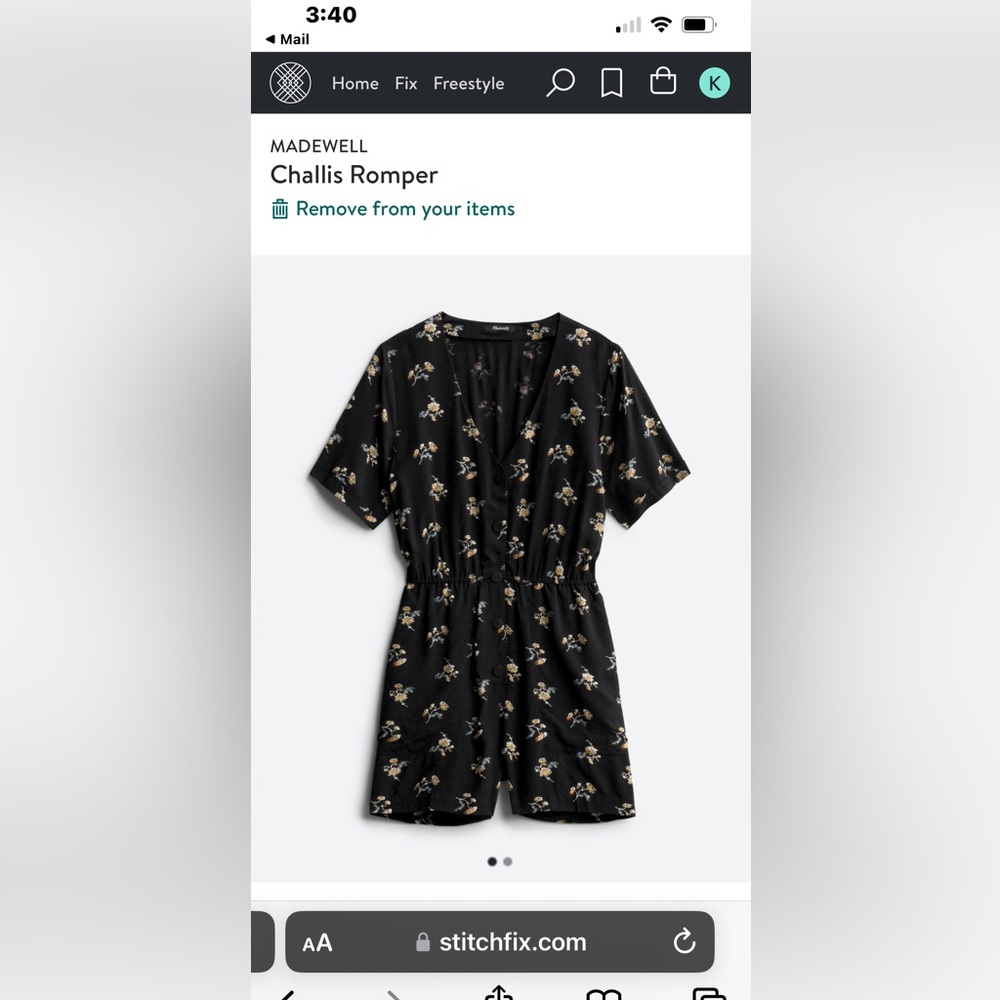 Madewell size L Challis romper